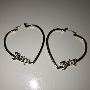 Juicy Couture Heart Hoops 💛